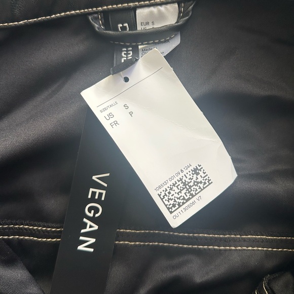 🆕 Divided H&M Size S Women’s Black Vegan Leather Jacket - Picture 5 of 7